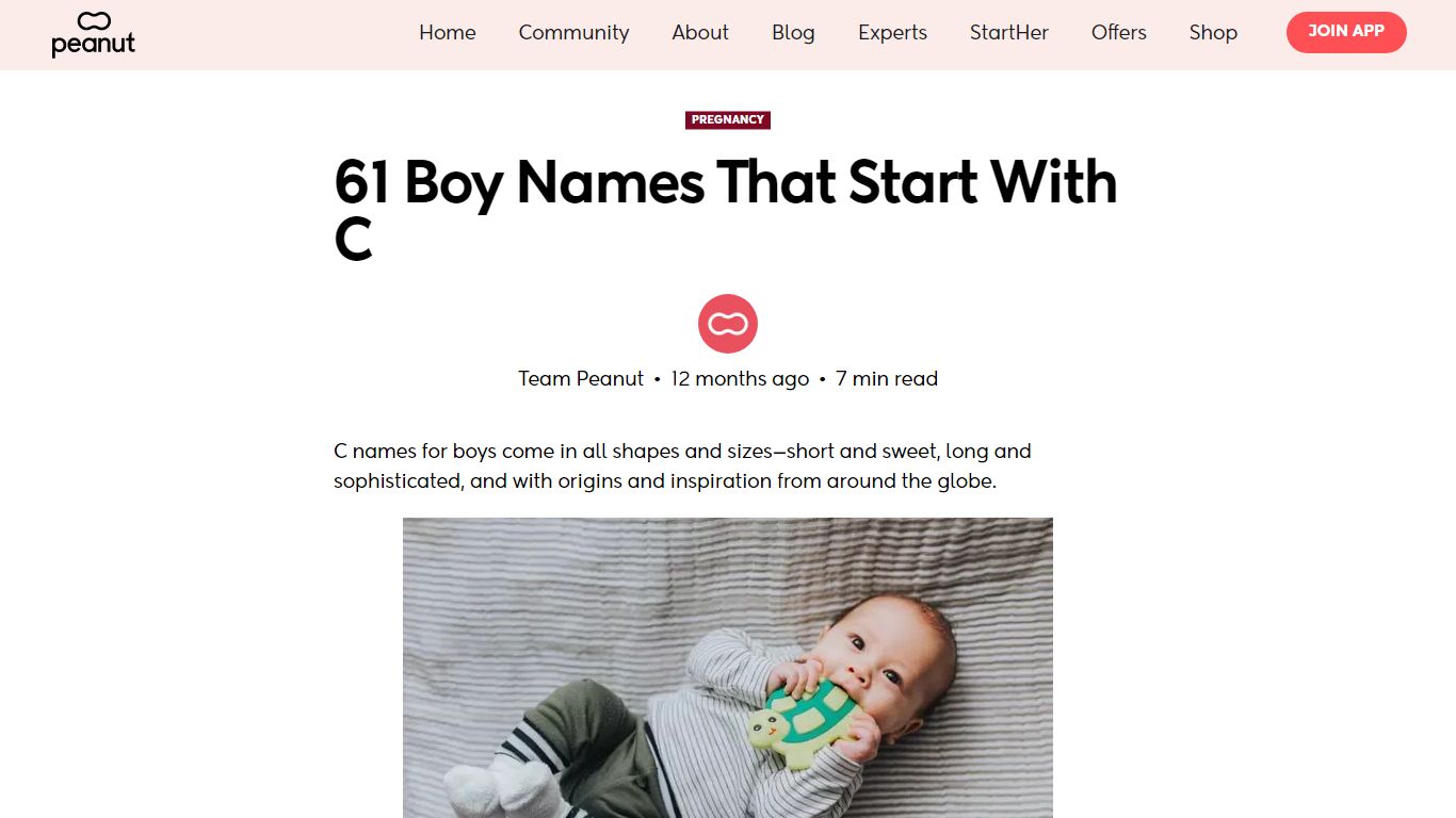 61 Boy Names That Start With C | Peanut